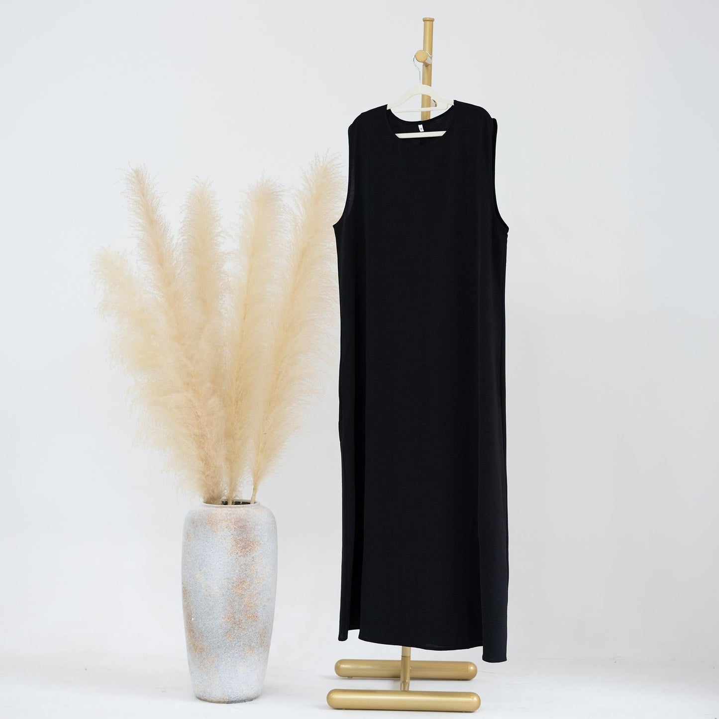 HAYA HAYA1019 Solid Color Bottom Tank Top Dress