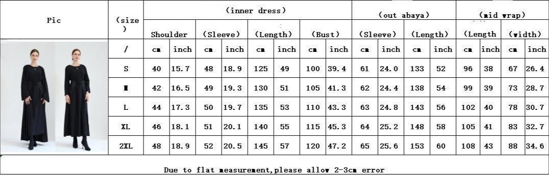 HA6578 Women's Solid Color Three-piece Robe Set (long Skirt + Skirt + Cardigan Jacket)