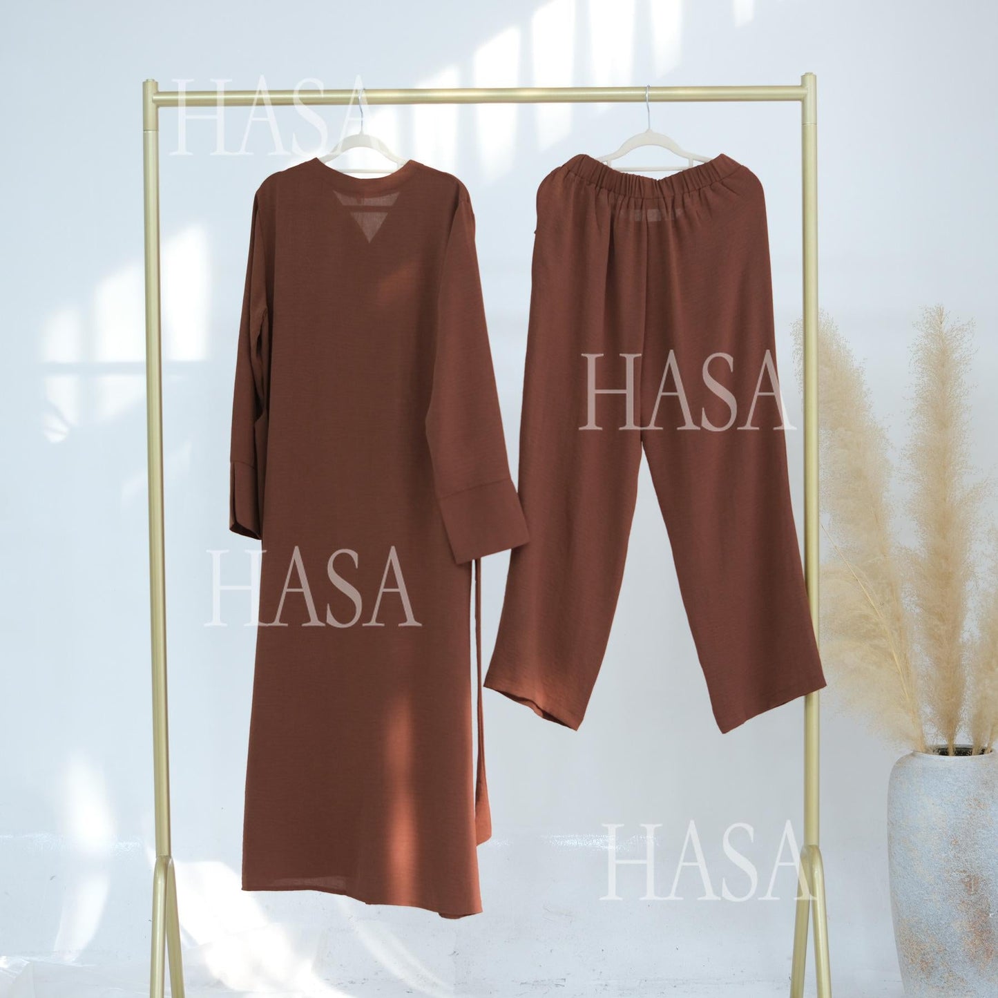 HASA HA5869 Summer Cool Two-piece Suit-multi-color Button Design