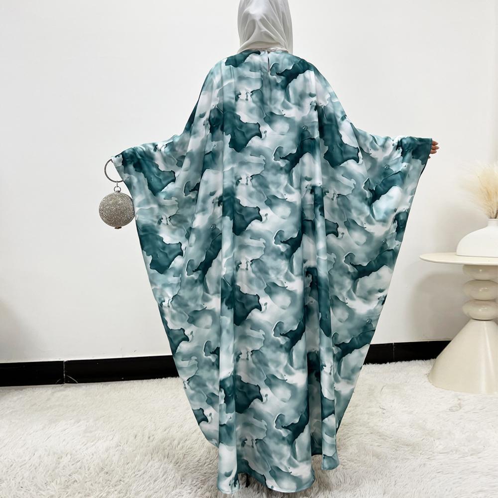 HA6502 Loose-fitting Printed Robe (headscarf Not Included)