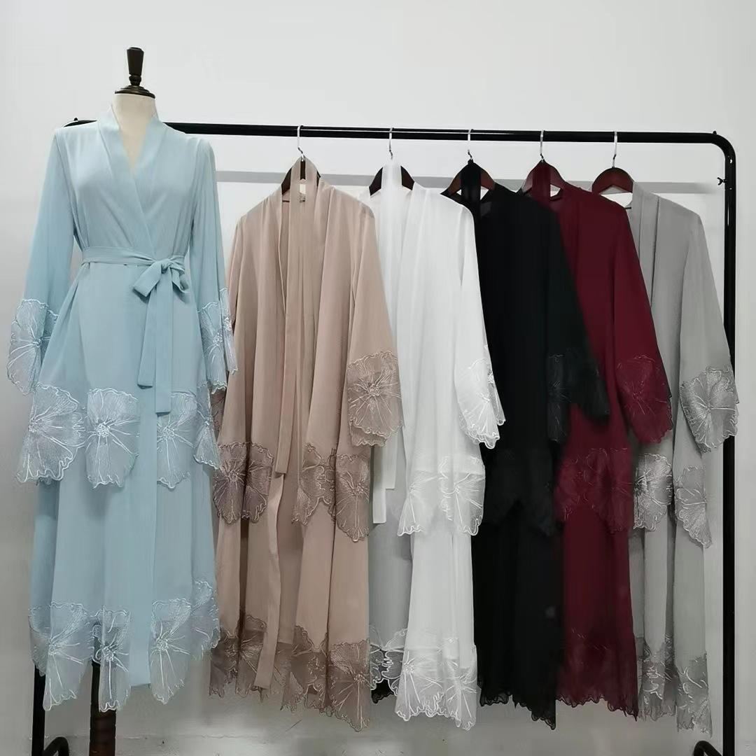 HAYA HAYA1025 1pcs Lace Embroidery Double-Layer Cardigan