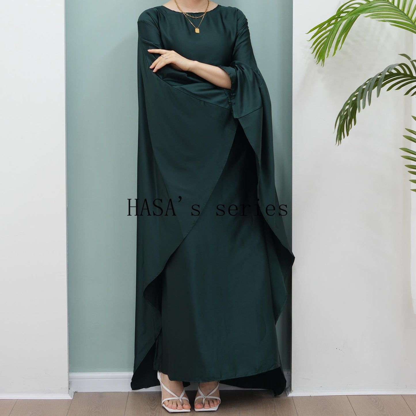 HS4835 High-density Stretch Satin Long Dress, Simple, Elegant, and Comfortable To Wear.