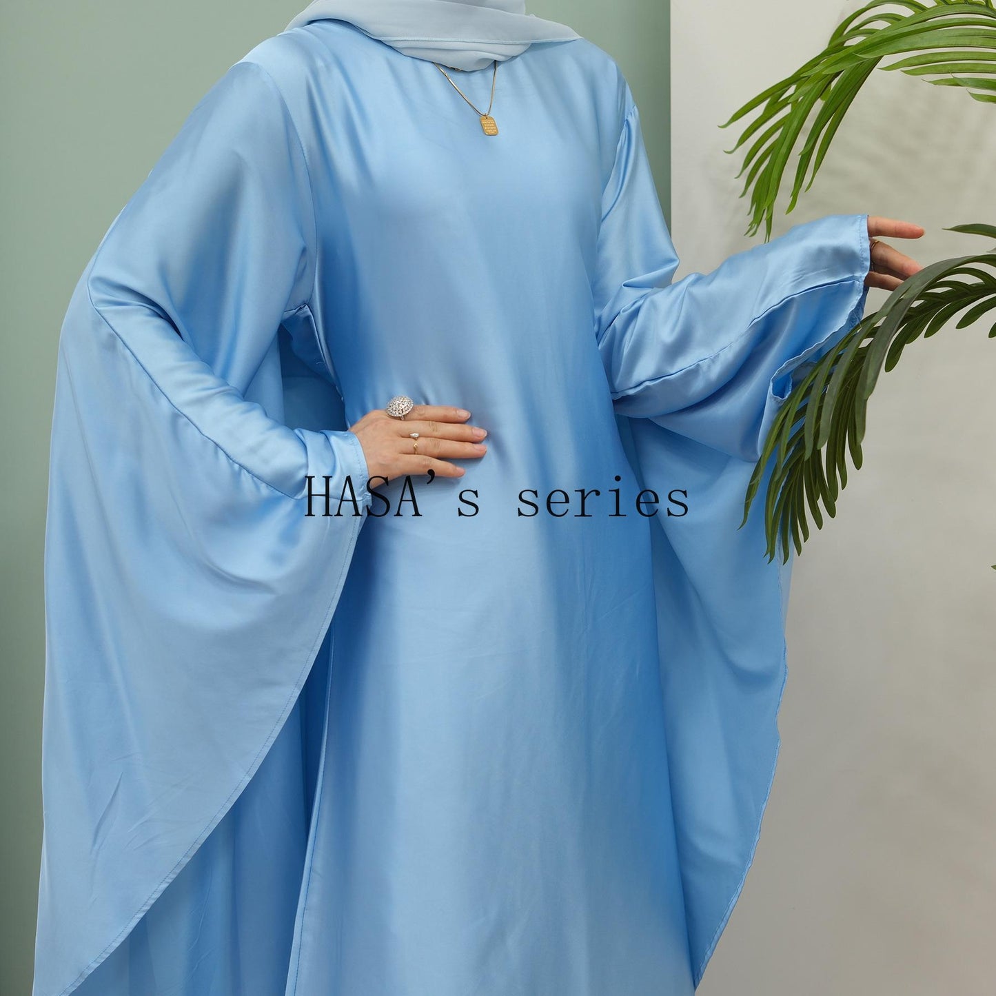 HS4835 High-density Stretch Satin Long Dress, Simple, Elegant, and Comfortable To Wear.