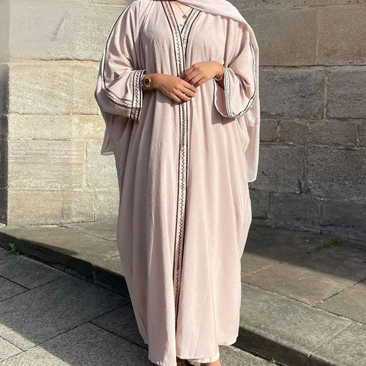 HAYA HAYA1016 Embroidered Lace Dress Robe