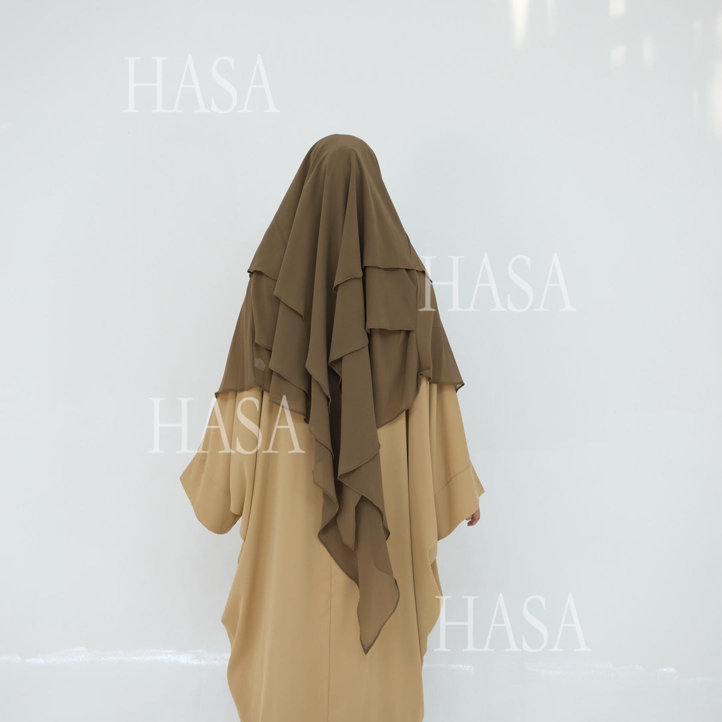 HA6475 Soft and large double-layer headscarf, wide solid color
