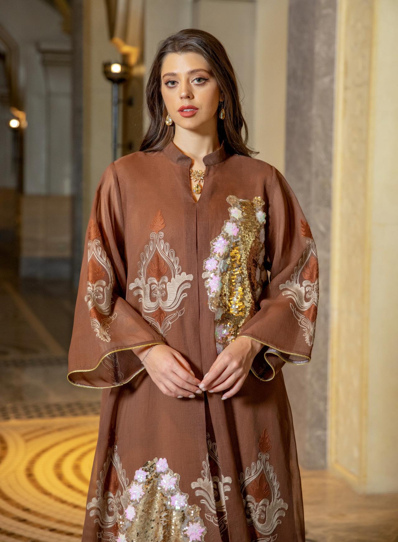 HAYA HAYA0443 Muslim Embroidered Dress