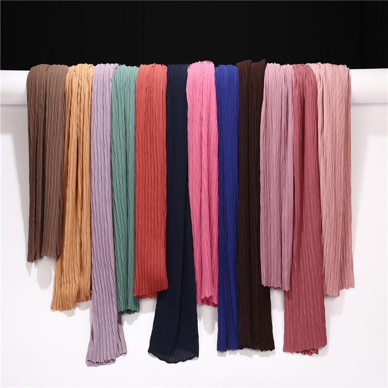HAYA HA1137 Pearl Chiffon Baotou Scarf