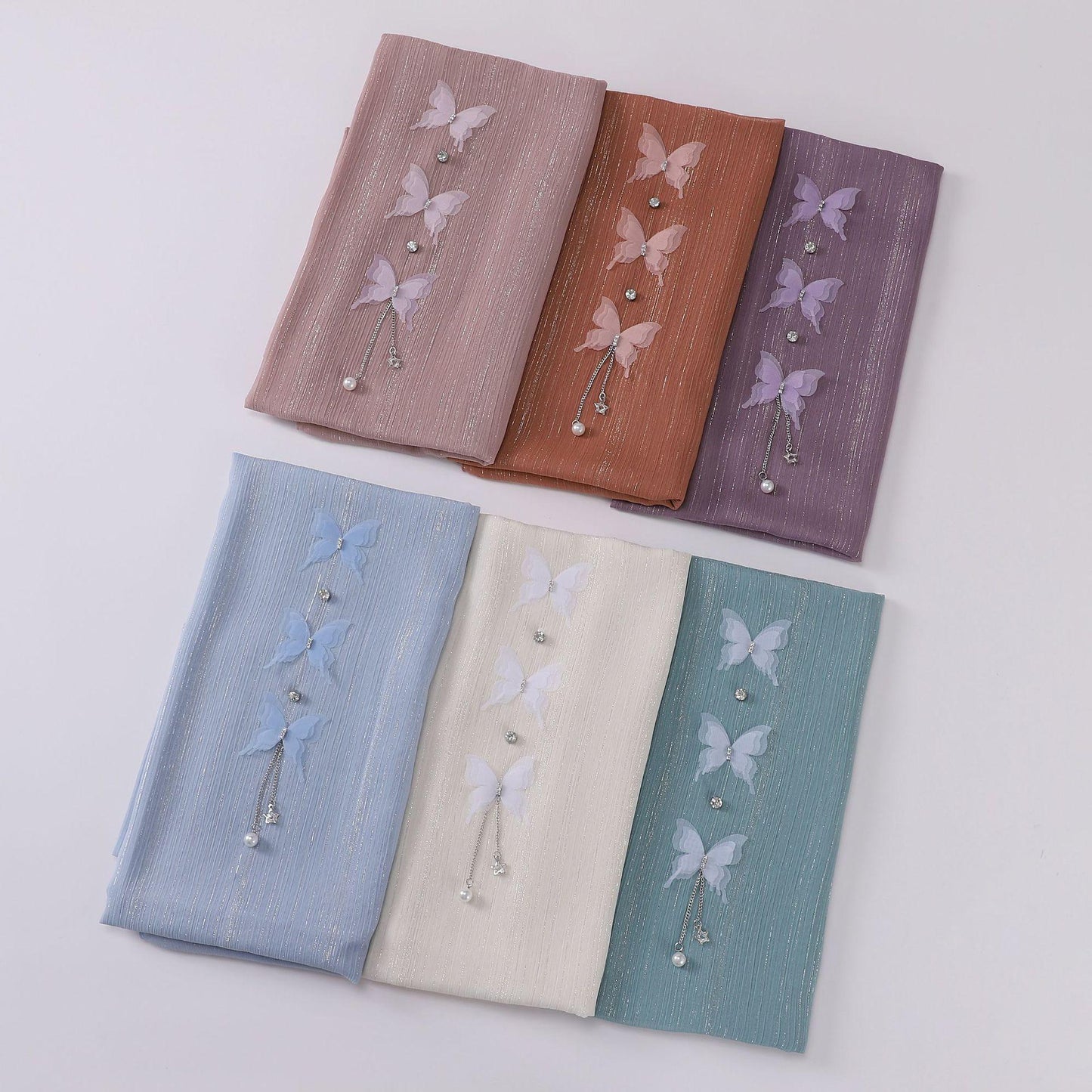 HAYA HA1112 Butterfly Long Headband Muslim Hijab