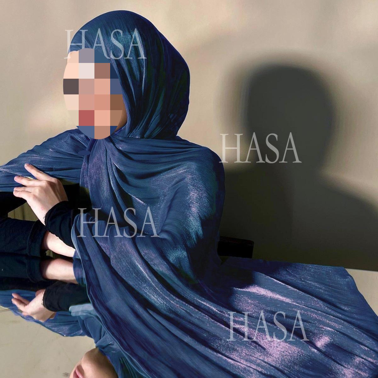HA6479 A Simple Silk Scarf with A Mellow Color and A Light and Drapey Design
