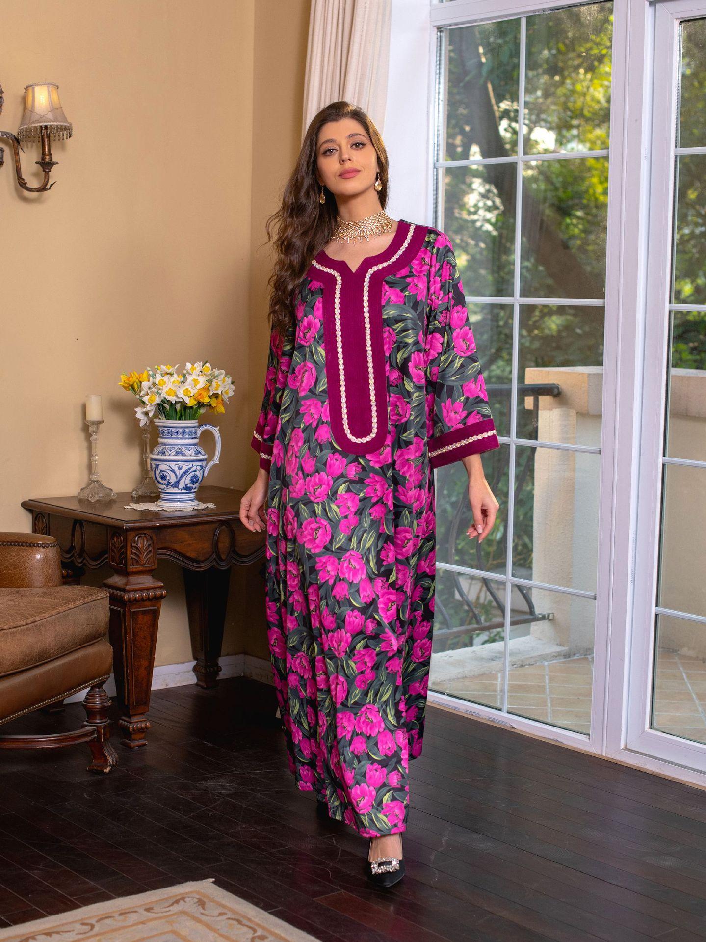 HAYA HAYA1072 Fashion New Product Hot Diamond Printed Dress