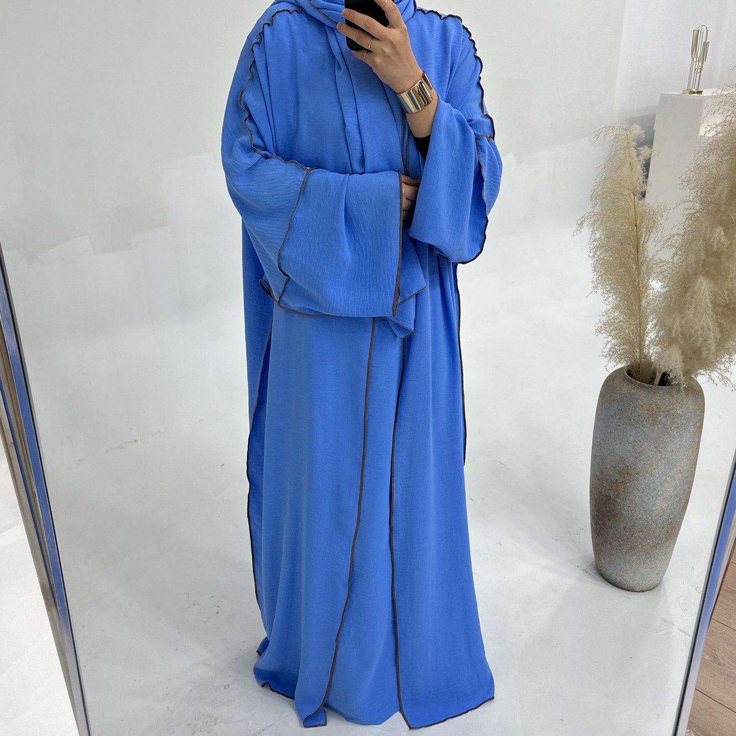 HAYA HA1182 3pcs Set Crepe Inner Dress and Cardigan and Hijab