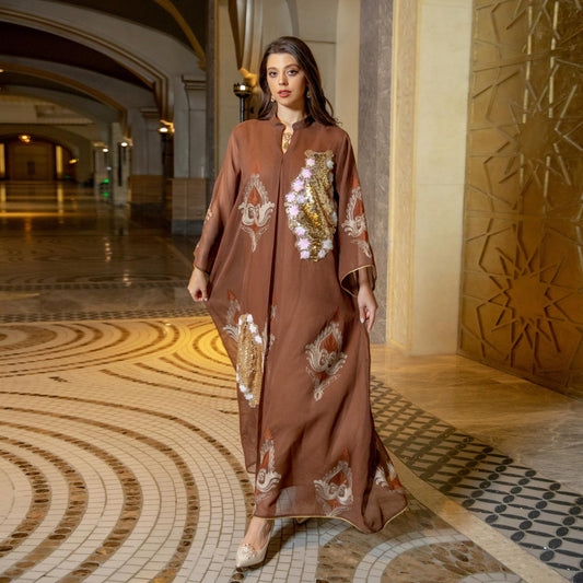 HAYA HAYA0443 Muslim Embroidered Dress