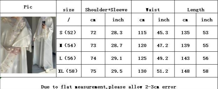 HA6564 Lace Daisy Embellished Long Dress Robe