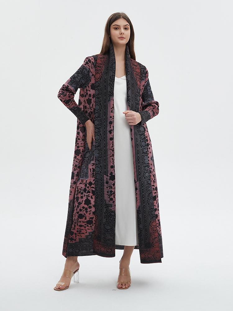 HS6705 Midnight Blush , Intricate Patterned Abaya for Ramadan