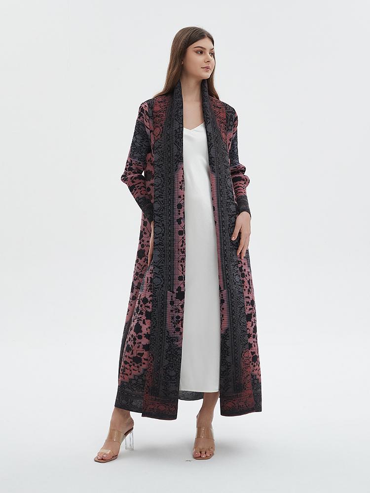 HS6705 Midnight Blush , Intricate Patterned Abaya for Ramadan