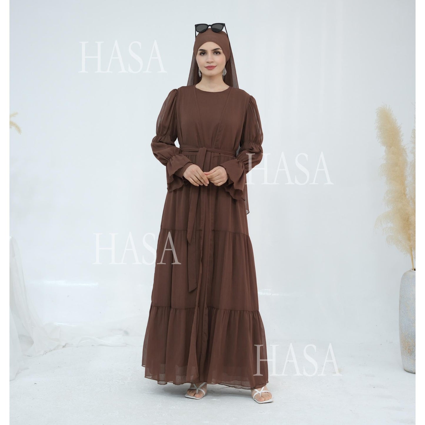 HA5881 Simple Two-piece Suit, A Dress Combination That Combines Comfort and Elegance closed abayas