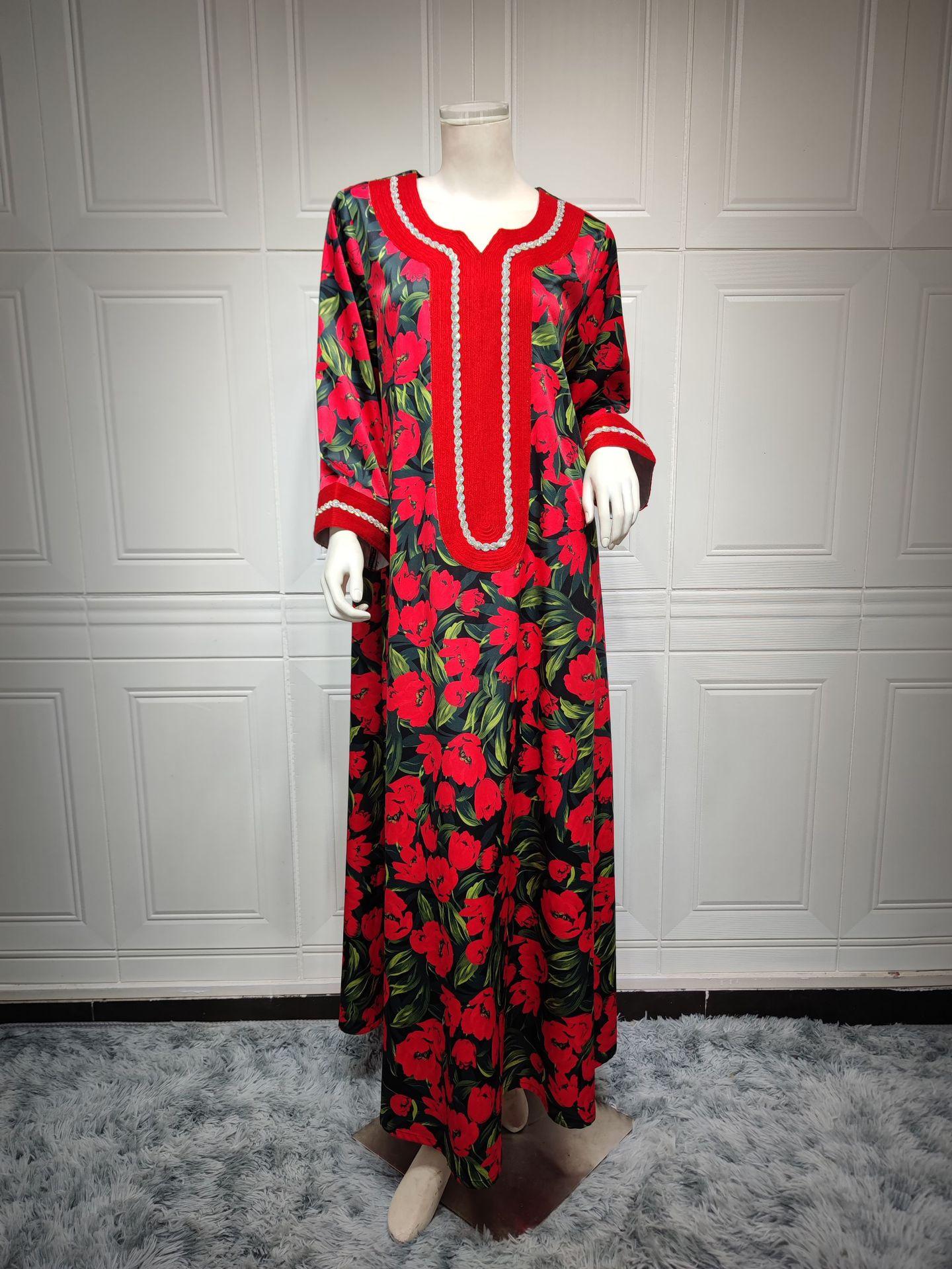HAYA HAYA1072 Fashion New Product Hot Diamond Printed Dress