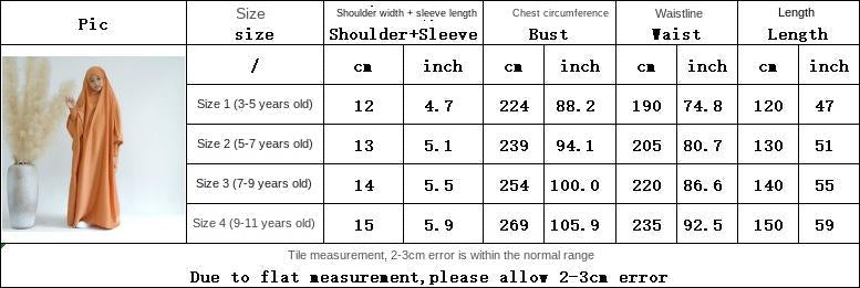 HAYA HA0720 Large Swing Solid Color Robe Children's Dress