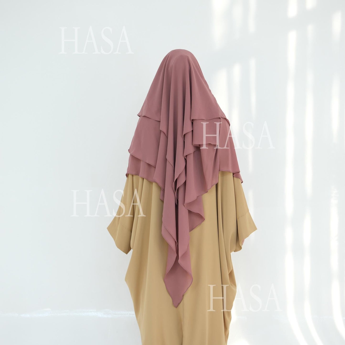 HA6475 Soft and large double-layer headscarf, wide solid color