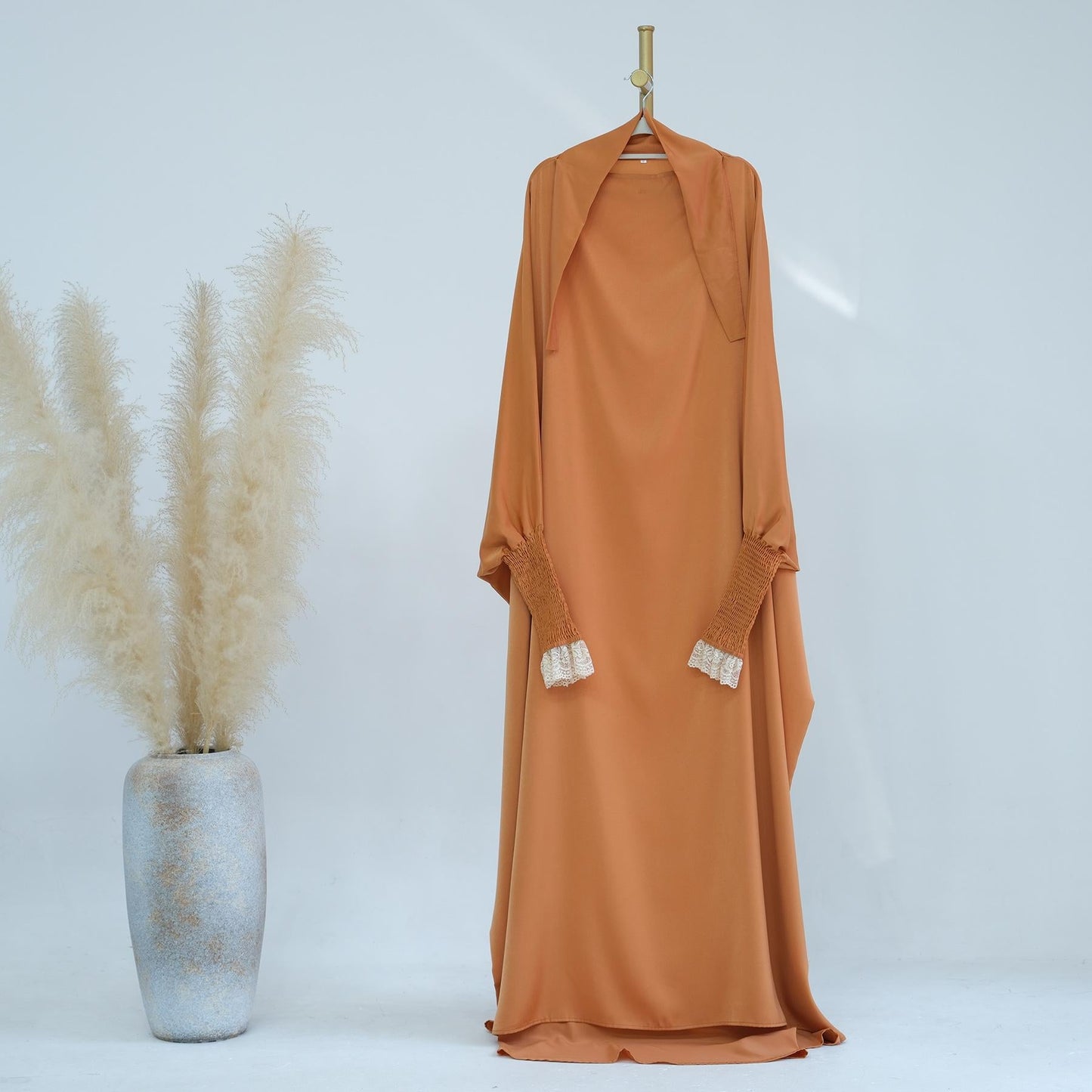 HAYA HAYA0721 Solid Color Robe Dress with A Large Swing