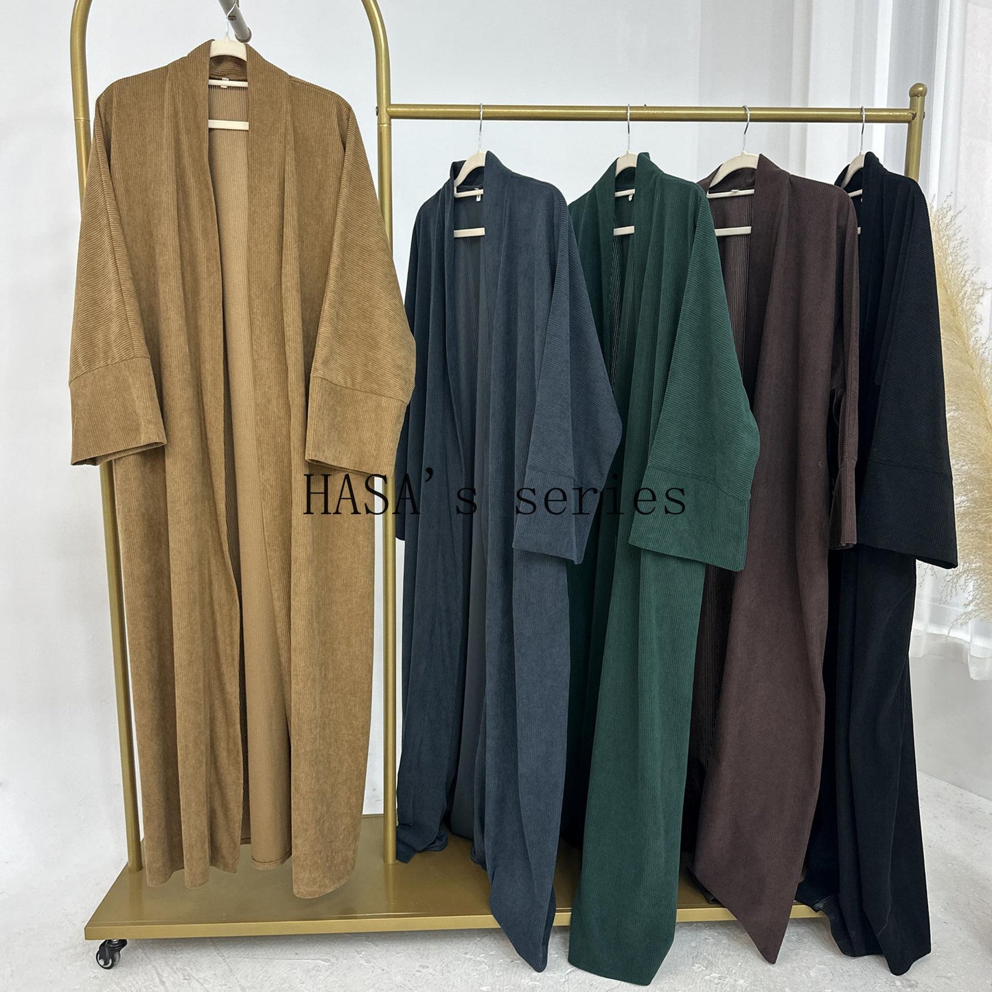 HA5489 Loose Swing Cardigan Dress - A Comfortable and Casual Fall and Winter Essential