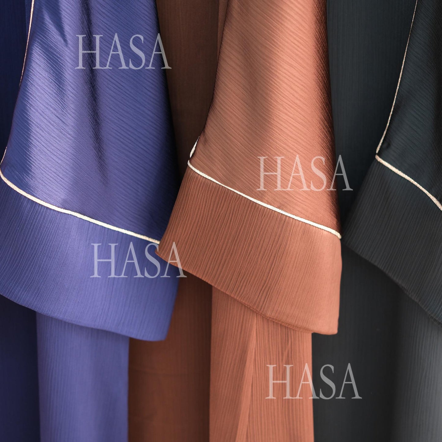 HA5876 Robe with Detailed Design and Gentle Texture for Daily Light Wear abayas