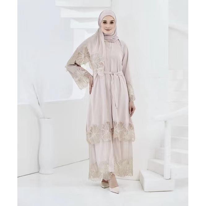 HAYA HAYA1025 1pcs Lace Embroidery Double-Layer Cardigan