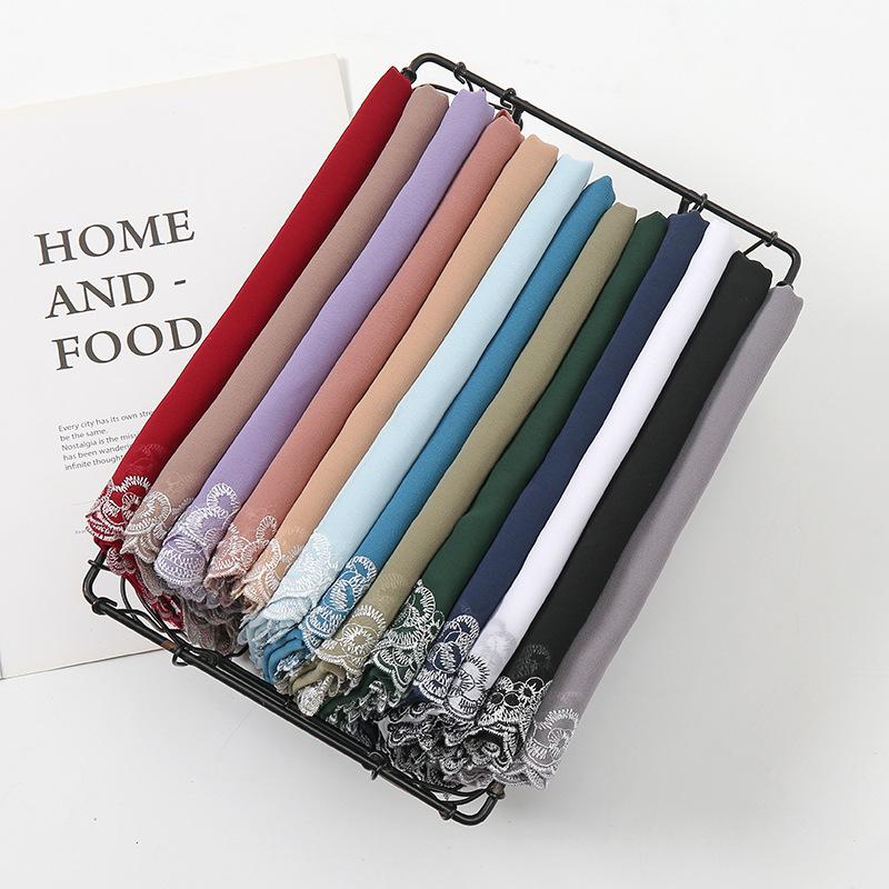 HAYA HA1124 Chiffon Fashion Lace Scarf